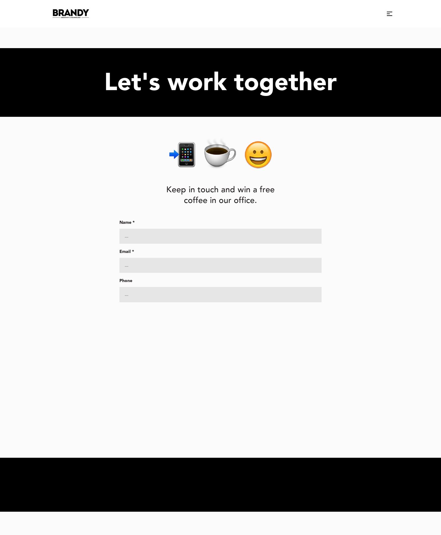 Contact page