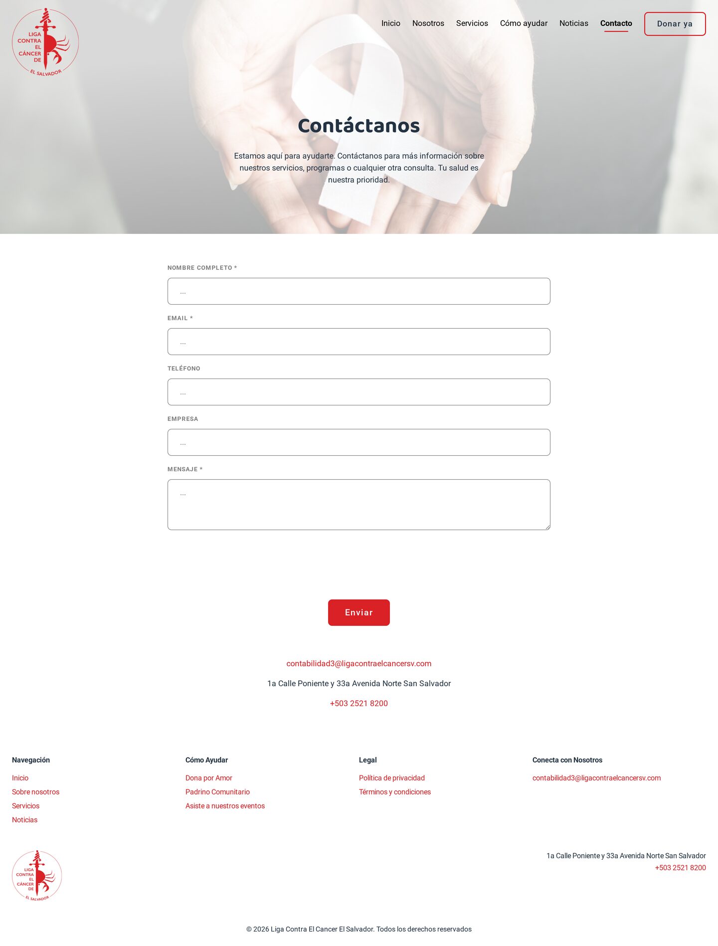 Contact page