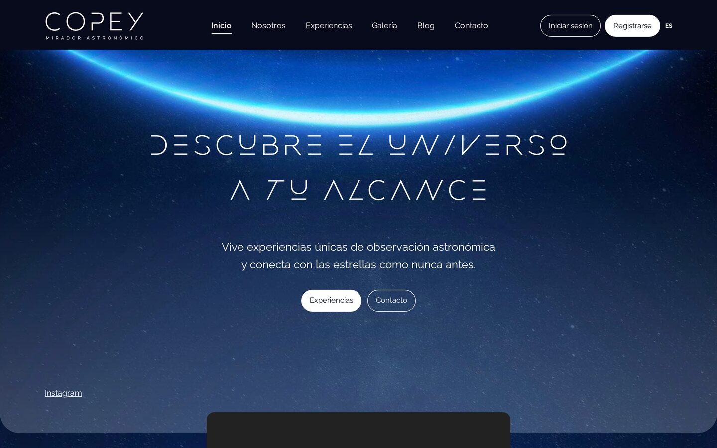 Astronomical Experience Booking Platform preview