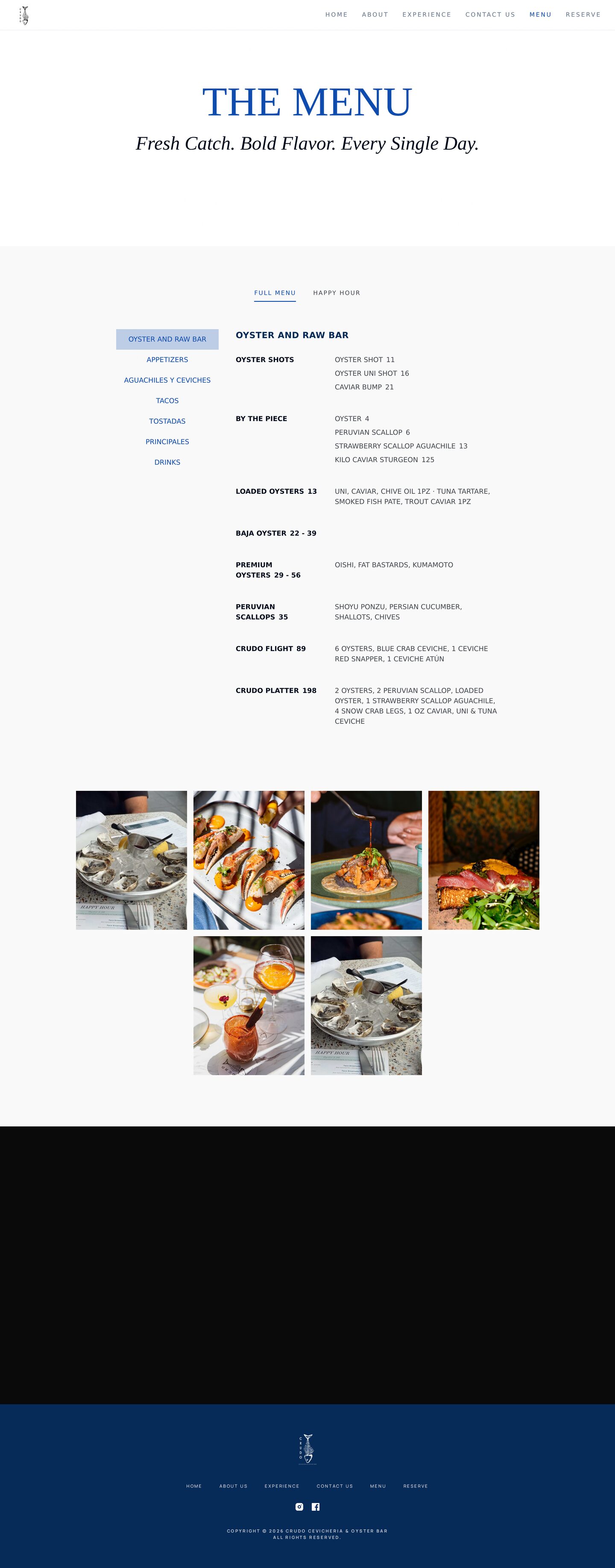 Menu page