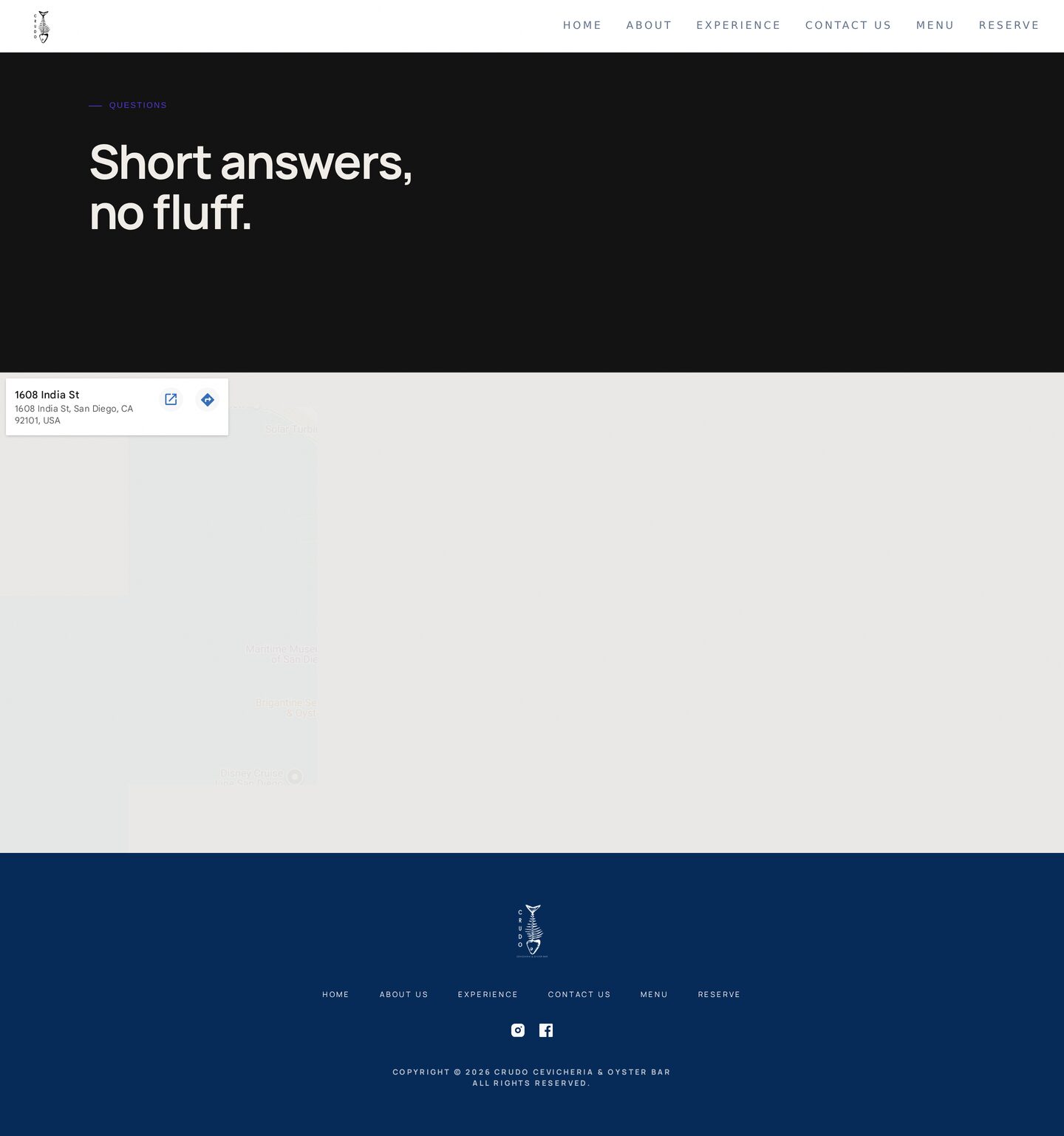 FAQ page