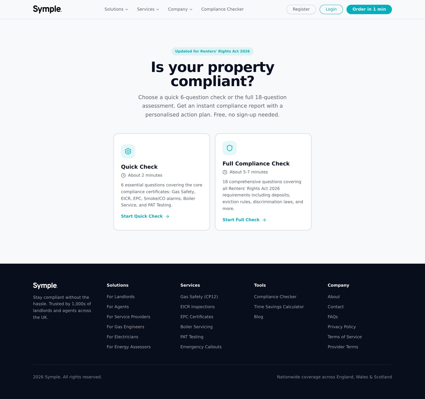Compliance checker tool